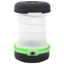 Aigostar - Портативна складна LED лампа LED/1,4W/3xAA чорний/зелений