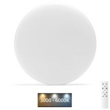 Aigostar - Светодиодный потолочный светильник для ванной комнаты LED/18W/230V 3000-6000K IP54 + дистанционное управление