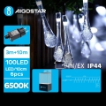Aigostar - Вулична декоративна LED гірлянда 100xLED/8 функцій 13м IP44 холодний білий