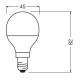Антибактеріальна LED лампочка P40 E14/4,9W/230V 2700K - Osram