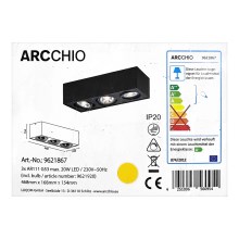 Arcchio - Світлодіодний стельовий світильник DWIGHT 3xG53/20W/230V