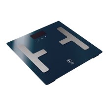 BerlingerHaus - Напольные весы с LCD-дисплеем 2xAAA синие/матовый хром