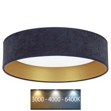 Brilagi - Светодиодный потолочный светильник VELVET LED/24W/230V диаметр 40 см 3000/4000/6400K синий/золотой