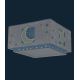 Dalber 63236T - Дитячий стельовий світильник MOONLIGHT 2xE27/60W/230V синій