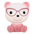 Детский светодиодный диммируемый ночник «Медведь» LED/2,5W розовый