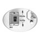 Светодиодный уличный потолочный светильник MARTIN LED/15W/230V 3000/4000K диаметр 30 см IP65 белый