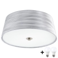 Eglo 94306- Стельовий LED світильник FONSEA 1 2xE27/9W/230V срібний
