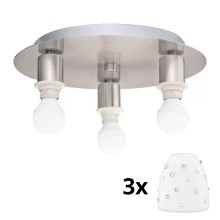 Eglo - Светодиодный потолочный светильник MY CHOICE 3xE14/4W/230V хром/белый