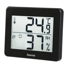 Hama - Комнатный термометр с гигрометром 1xCR2025 черный