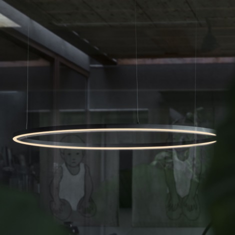 Ideal Lux - Светодиодная подвесная люстра ORACLE SLIM LED/32W/230V диаметр 50 см черный