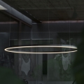 Ideal Lux - Светодиодная подвесная люстра ORACLE SLIM LED/55W/230V диаметр 90 см черный