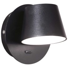 Ideal Lux - Светодиодный настенный светильник GIM LED/6W/230V черный