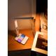 Светодиодная настольная лампа с регулированием яркости, беспроводной QI-зарядкой и USB KINGFISHER LED/8,5W/230V белый