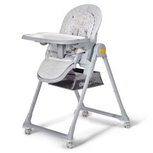 KINDERKRAFT - Детский обеденный стул 2в1 LASTREE серый