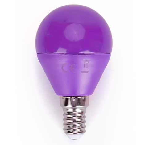 LED Лампочка G45 E14/4W/230V фіолетовий - Aigostar