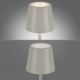 Leuchten Direkt 19250-40 - LED Вулична акумуляторна настiльна лампа з регулюванням яскравостi EURIA LED/3W/5V IP54 сірий
