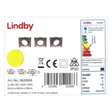 Lindby - НАБОР 3x Светодиодный встроенный светильник ANDREJ LED/4W/230V