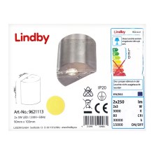 Lindby - Светодиодный настенный светильник LAREEN 2xLED/3W/230V