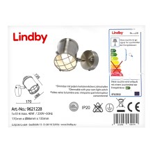 Lindby - Светодиодный настенный светильник с регулированием яркости EBBI 1xE14/5W/230V