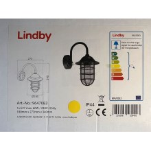 Lindby - Вуличний настінний світильник NAILA 1xE27/60W/230V IP44