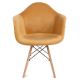 НАБОР 2x Обеденный стул NEREA 80x60,5 см желтый/бук