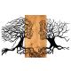 Настенное украшение 58x92 см дерево/металл