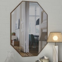 Настенное зеркало LOST 70x45 см коричневый