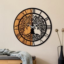 Настінний годинник діаметр 56 см 1xAA дерево/метал