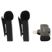 PATONA - НАБІР 2x Бездротовий мікрофон із затискачем для Smartphone USB-C 5V