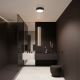 Потолочный светильник для ванной комнаты CLEO 2xE27/24W/230V d. 30 cm черная IP54