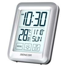 Sencor - Метеостанція з РК-дисплеєм та будильником 2xAAA