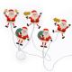 Светодиодная рождественская гирлянда с присосками 6xLED/2xAA 1,2м теплый белый Санта