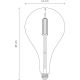Светодиодная лампа с регулированием яркости VINTAGE EDISON E27/4W/230V 2700K CRI 90