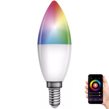 Светодиодная RGB-лампочка с регулированием яркости GoSmart E14/4,8W/230V 2700-6500K Tuya