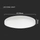 Светодиодный потолочный светильник для ванной комнаты LED/24W/230V 4000K IP44 белый
