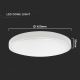 Светодиодный потолочный светильник для ванной комнаты LED/30W/230V 6500K IP44 белый