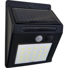 Світлодіодний настінний світильник з датчиком на сонячній батареї LED/3W IP44