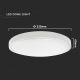 Світлодіодний стельовий світильник для ванної кімнати з датчиком LED/18W/230V 4000K IP44 білий