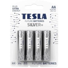 Tesla Batteries - 4 шт. Щелочная батарея AA SILVER+ 1,5V