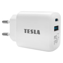 TESLA Electronics - Блок быстрой зарядки Power Delivery 25W белый