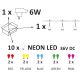 Уличная светодиодная декоративная гирлянда PARTY NEON 7,6 м 10xE27/0,6W/36V IP44